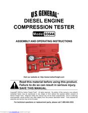 us general diesel compression tester|U.S. General 93644 Assembly And Operating Instructions Manual.